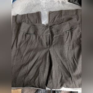 Lane Bryant 16T Brown Plaid Slacks